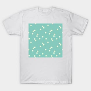 Scattered Dots Minimalist Geometric Pattern - Cute Pastel Teal T-Shirt